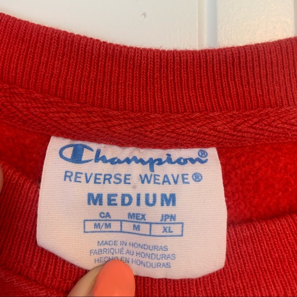 Red champion reverse weave crewneck - Picture 5 of 5